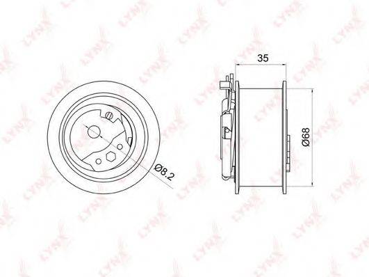 LYNXAUTO PB1001 Натяжний ролик, ремінь ГРМ