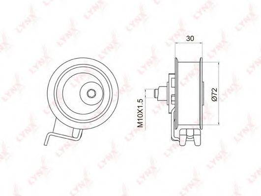 LYNXAUTO PB1008 Натяжний ролик, ремінь ГРМ