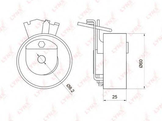 LYNXAUTO PB1013 Натяжний ролик, ремінь ГРМ