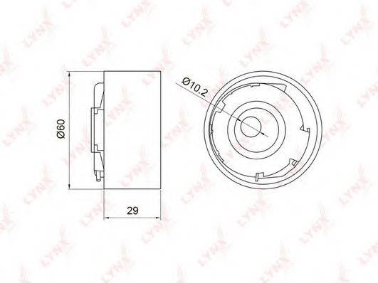 LYNXAUTO PB1029 Натяжний ролик, ремінь ГРМ