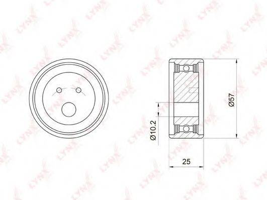 LYNXAUTO PB1034 Натяжний ролик, ремінь ГРМ