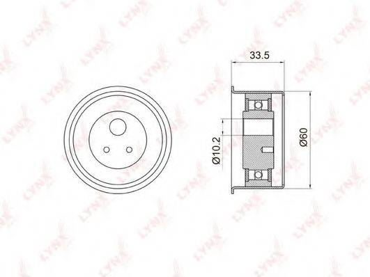 LYNXAUTO PB1036 Натяжний ролик, ремінь ГРМ