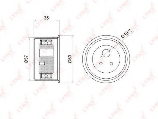 LYNXAUTO PB1039 Натяжний ролик, ремінь ГРМ