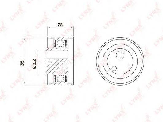 LYNXAUTO PB1058 Натяжний ролик, ремінь ГРМ