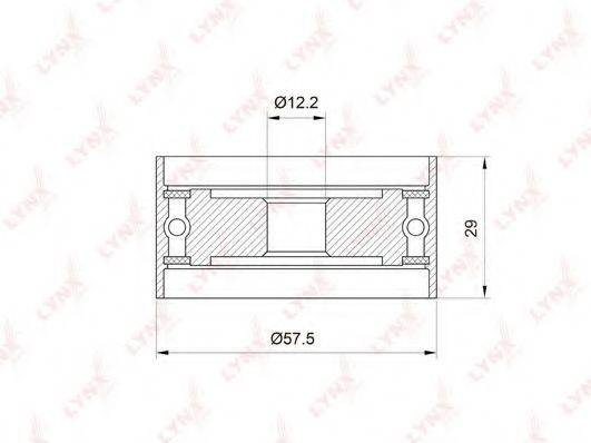 LYNXAUTO PB3039 Натяжний ролик, ремінь ГРМ; Паразитний / Ведучий ролик, зубчастий ремінь