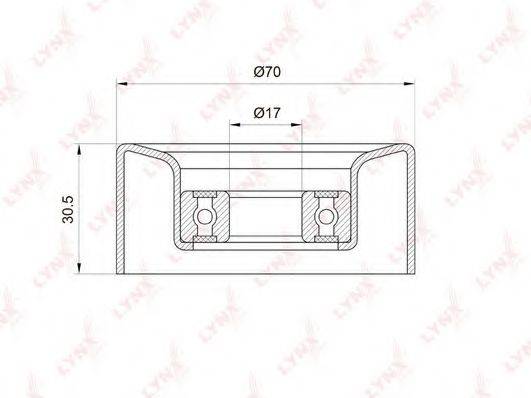 LYNXAUTO PB5003 Натяжний ролик, полікліновий ремінь