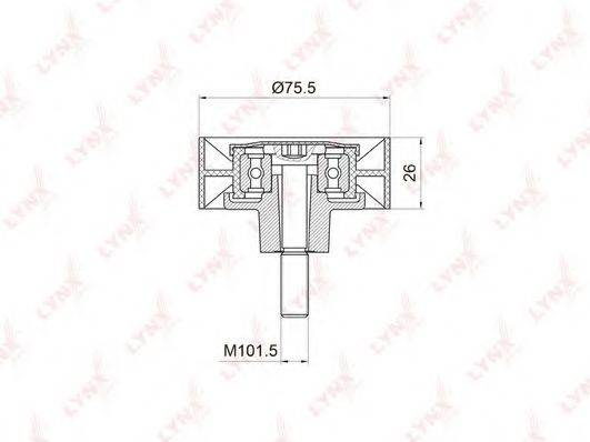 LYNXAUTO PB7006 Паразитний / провідний ролик, полікліновий ремінь