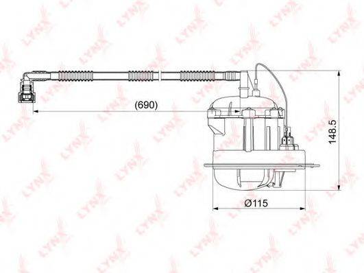 LYNXAUTO LF1065M Паливний фільтр
