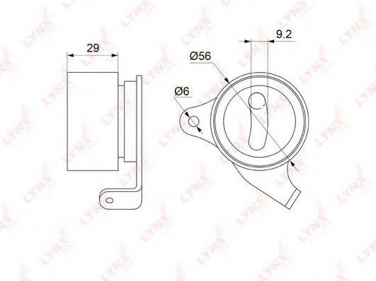 LYNXAUTO PB1068 Натяжний ролик, ремінь ГРМ