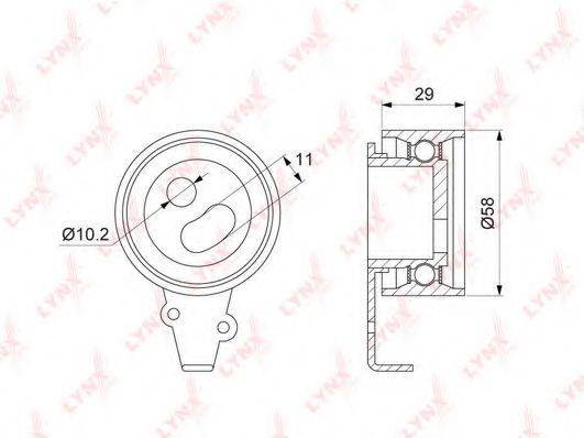 LYNXAUTO PB1272 Натяжний ролик, ремінь ГРМ