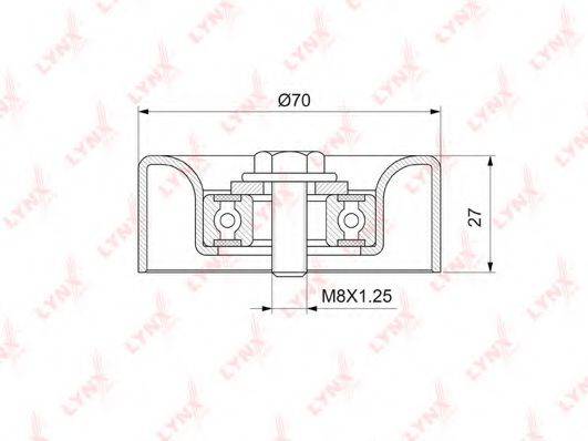 LYNXAUTO PB5271 Натяжний ролик, полікліновий ремінь
