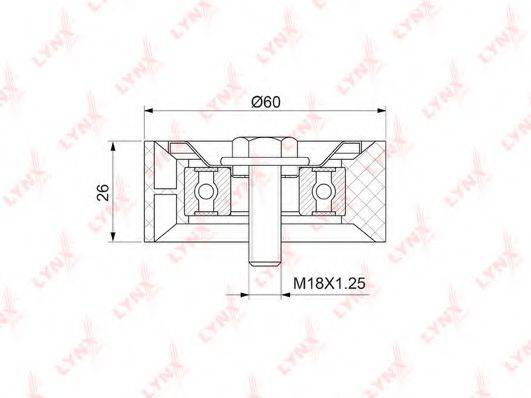 LYNXAUTO PB5350 Натяжний ролик, полікліновий ремінь