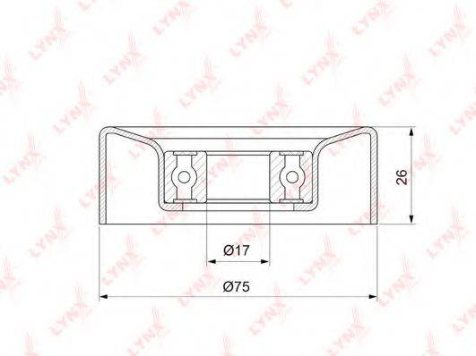 LYNXAUTO PB7226 Паразитний / провідний ролик, полікліновий ремінь