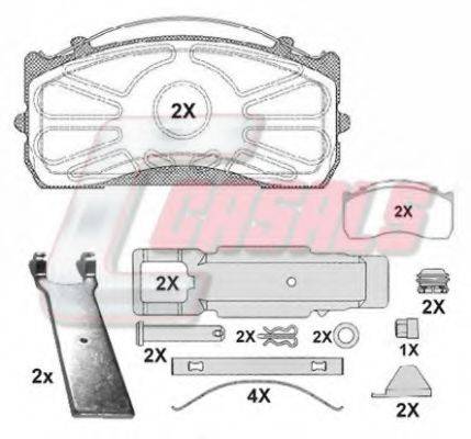 CASALS BKM1277 Комплект гальмівних колодок, дискове гальмо