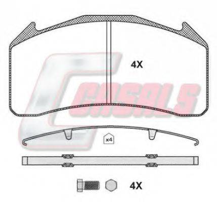 CASALS BKM1386 Комплект гальмівних колодок, дискове гальмо
