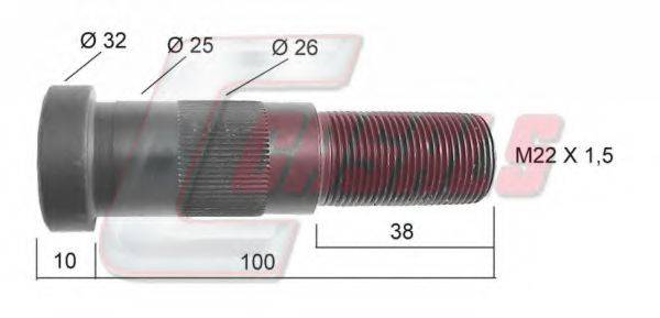 CASALS 21137 Болт кріплення колеса