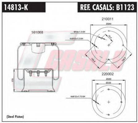 CASALS B1123 Кожух пневматичної ресори