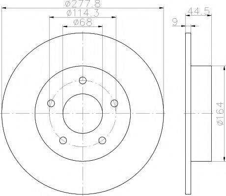 HELLA PAGID 8DD355115631 гальмівний диск