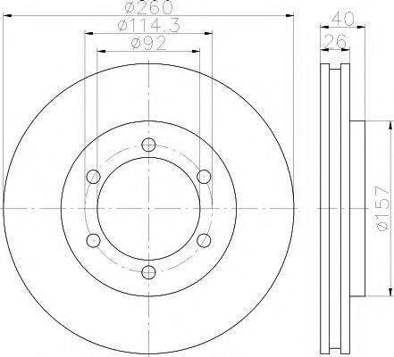 HELLA PAGID 8DD355116001 гальмівний диск