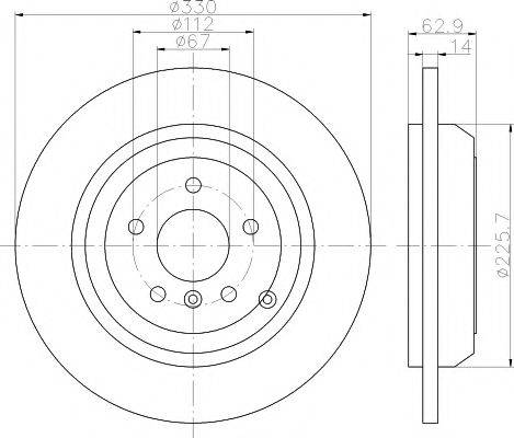 HELLA PAGID 8DD355113201 гальмівний диск