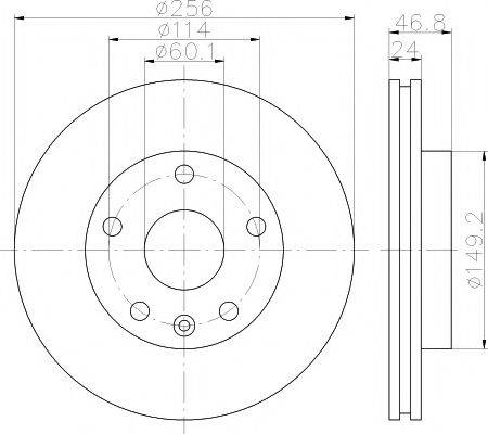 HELLA PAGID 8DD355113571 гальмівний диск