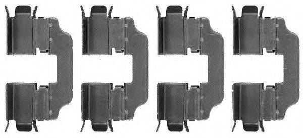 HELLA PAGID 8DZ355203411 Комплектуючі, колодки дискового гальма