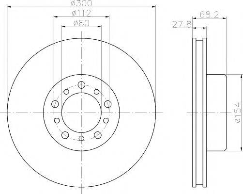 HELLA PAGID 8DD355100981 гальмівний диск