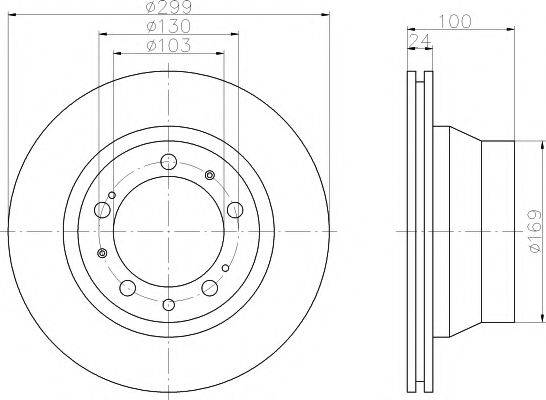 HELLA PAGID 8DD355102321 гальмівний диск