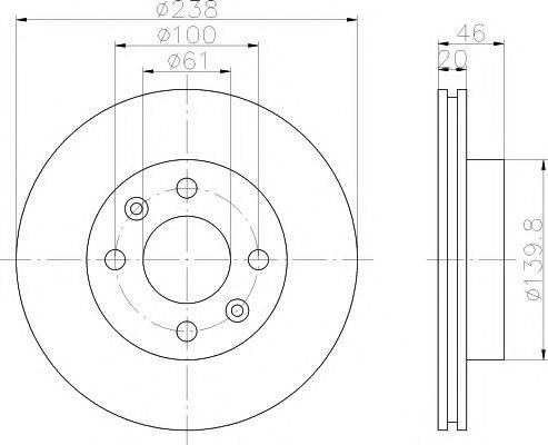 HELLA PAGID 8DD355102131 гальмівний диск