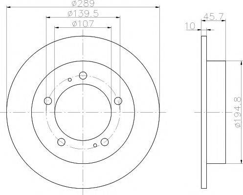 HELLA PAGID 8DD355103601 гальмівний диск