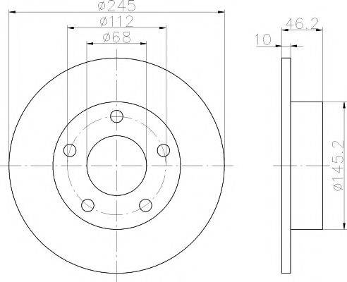 HELLA PAGID 8DD355101381 гальмівний диск