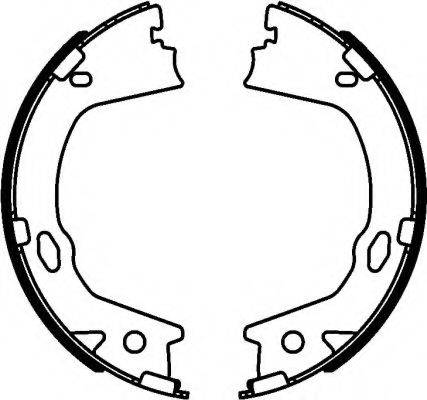 HELLA PAGID 8DA355051081 Комплект гальмівних колодок, стоянкова гальмівна система