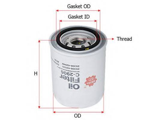 SAKURA AUTOMOTIVE C2906 Масляний фільтр