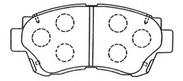 ASVA AKD1131 Комплект гальмівних колодок, дискове гальмо