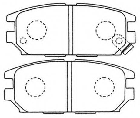ASVA AKD3272 Комплект гальмівних колодок, дискове гальмо