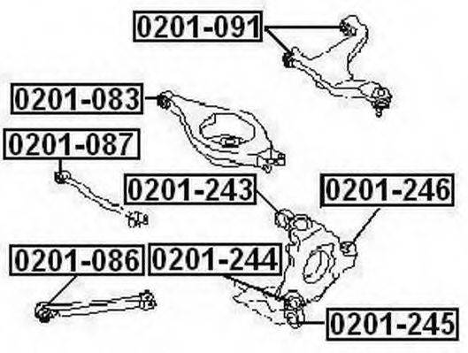 ASVA 0201086 Підвіска, важіль незалежної підвіски колеса