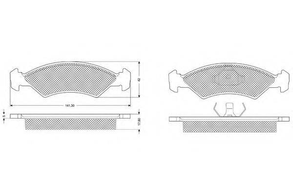 PROCODIS FRANCE PF1084 Комплект гальмівних колодок, дискове гальмо