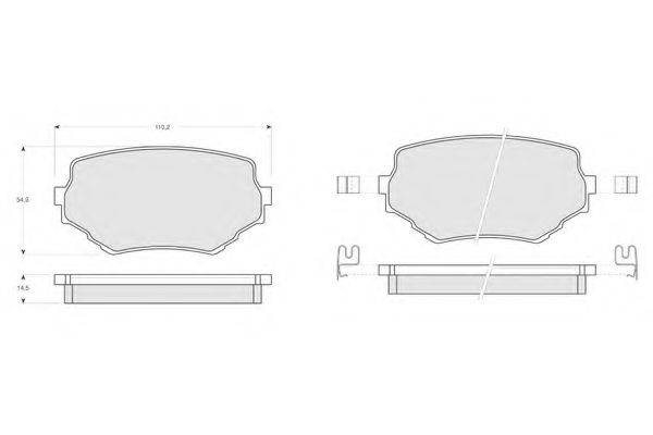 PROCODIS FRANCE PF1360 Комплект гальмівних колодок, дискове гальмо