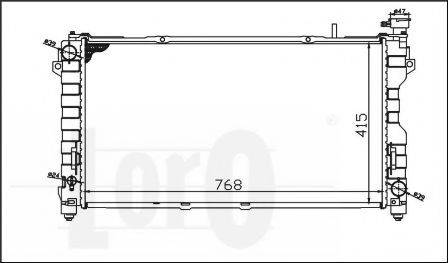 LORO 0080170004 Радіатор, охолодження двигуна
