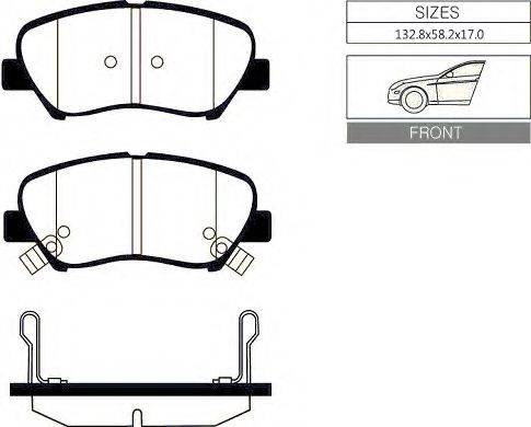 GOODWILL 1065F Комплект гальмівних колодок, дискове гальмо