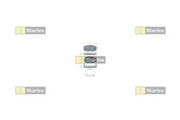 STARLINE BDS378 Комплект гальмівних колодок, дискове гальмо