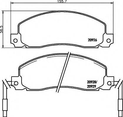 COBREQ N433 Комплект гальмівних колодок, дискове гальмо