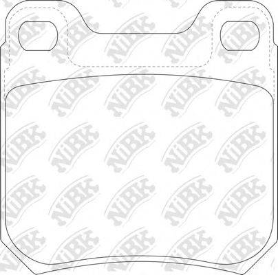NIBK PN0024 Комплект гальмівних колодок, дискове гальмо