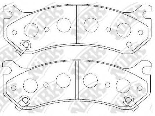 NIBK PN0055 Комплект гальмівних колодок, дискове гальмо