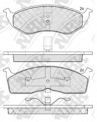 NIBK PN0110 Комплект гальмівних колодок, дискове гальмо