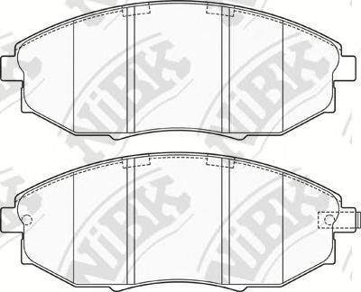 NIBK PN0380 Комплект гальмівних колодок, дискове гальмо