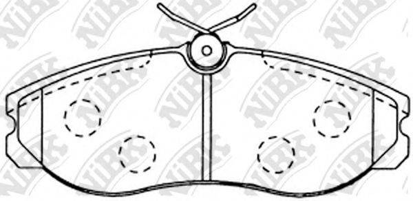 NIBK PN2213 Комплект гальмівних колодок, дискове гальмо