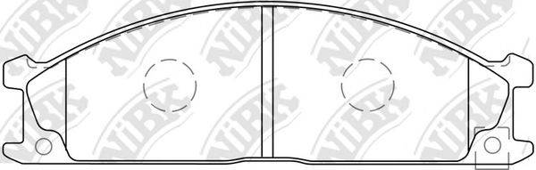 NIBK PN2344 Комплект гальмівних колодок, дискове гальмо