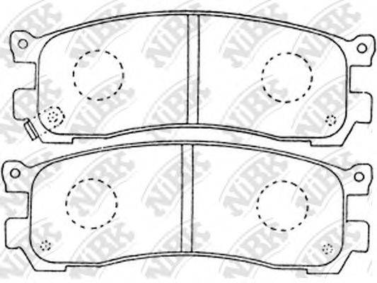 NIBK PN5290 Комплект гальмівних колодок, дискове гальмо