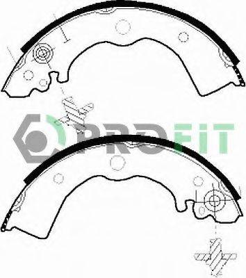 PROFIT 50010412 Комплект гальмівних колодок